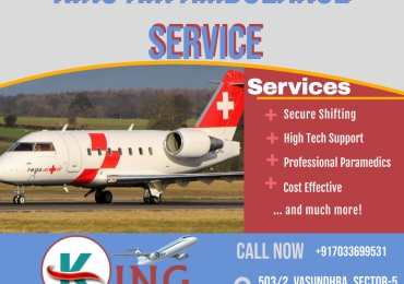 Get King Air Ambulance Services in Patna with ICU Convenience